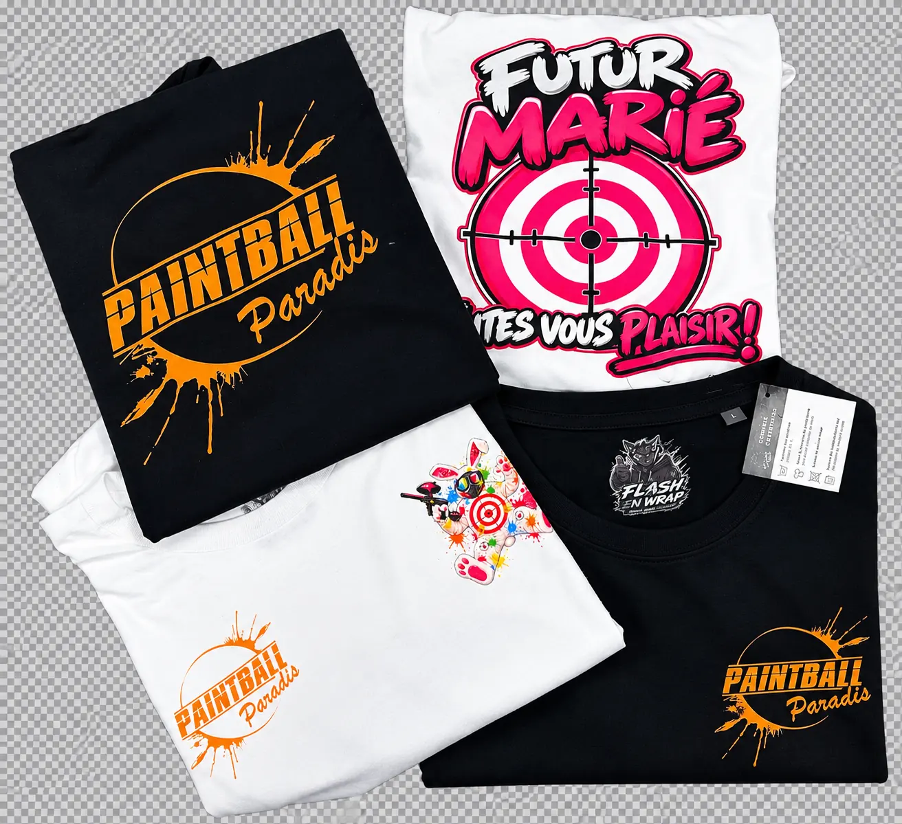 Paintball Paradis — T-shirts imprimés recto-verso